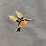 Talbots  Sweatshirt Hummingbird Embroidery Light Blue Size Large Photo 2