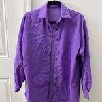 Amazon Purple Corduroy Ribbed Button Down Long Sleeve Photo 0