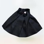 Devlin NWOT  Deep Black Women's Size XS Textured Stretch A-line Pleated Skirt Photo 2