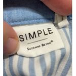 Suzanne Betro SIMPLE  Women's Size 2X Blue White Striped Overall-Style Jumpsuit Photo 5