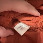 Roller Rabbit NWT  Glyn Eyelet Gathered Burnt Orange Long Sleeve Bow Top Size XS Photo 5