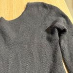 Garnet Hill  Black Long Sleeve 100% cashmere crewneck asymmetrical Sweater XSmall Photo 1