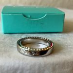 Origami Owl : Silver Tone Rainbow Crystal Ring Pendant Photo 2