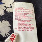 MARNI Silk Crepe Sleeveless Floral V Neck Blue Blouse Size 6 EU 42 Photo 7