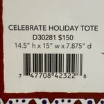 Brighton BNWT  Holiday Tote Bag LOVE Heart Ornament Print Canvas Photo 3