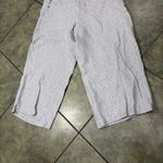 J Jill Womens Grey White Striped Love Linen Pant Sz XL Lagenlook Coastal Boho Photo 2