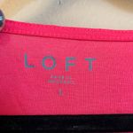 Loft NEW! Bright Pink Long Sleeve Tunic Top LARGE Photo 3