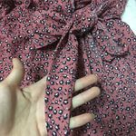 Wrap Bow Floral Pockets Romper Pink Photo 3