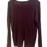 Redhaute V Neck Long Sleeve Top Sweater Back Slit Detail Medium Pink Photo 1