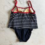 LL Bean Striped Tankini Swimsuit Top & Bottom Set Red White Blue Size‎ 8 Photo 3