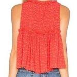 IRO Ragnhild Swing Textured Babydoll Tank in Red/Orange Size 6 / 36 Photo 1