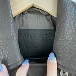 All Saints Brown Watson Sheep Leather Moto Biker Jacket Outerwear Buckle Coat 2 Photo 6