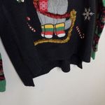 Meowy Christmas Holiday Ugly Sweater Cat Kitten Lover Embellished Womens Size L Black Size L Photo 11
