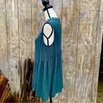 Knox Rose Teal Embroidered Sleeveless Babydoll Blouse Size Large Photo 9