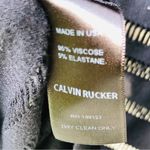 Calvin Rucker Womens Long Sleeve Scoop Neck Knit Shirt Dress Black Mesh Small Photo 5