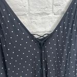 Coco reef  Serengeti Dot Printed Lace Up Cover Up Dress Size XL Black New Photo 3