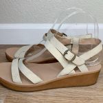 Lucky Brand Hecilia Leather Wedge Strappy Sandals Photo 3