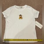 Orange Kiss  White Crewneck Short Sleeve Tee Photo 5