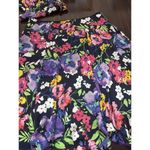 Lauren Ralph Lauren Navy Floral Lined Skirt and Ruffle Top Set Size 16 Photo 9
