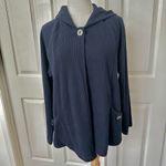 Coldwater Creek  blue hooded top button cardigan Photo 7