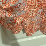 Cupcakes & Cashmere Orange and White Paisley Romper Size Small Photo 3