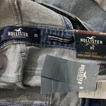 Hollister Button Up High-Rise Mom 4” Short Cuffed Hem Summer Denim Overalls NEW Photo 10