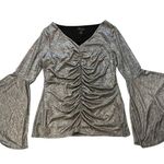 Thalia Sodi Ruched Bell-Sleeve Shimmer Top, Created for Macy's, Sz S Photo 13