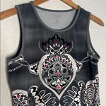 Athleta  Mandala Black White Print Athletic Muscle Tank Top Medium Photo 1