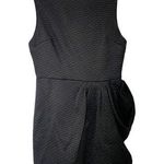 Alice + Olivia Black Textured Gathered Skirt Dress Zip Back Size 8 Photo 0