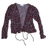 & Other Stories Paris Atelier & Other Stories blue red scallop edge strawberry wrap blouse Photo 0