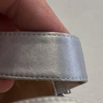 ERIJUNOR Women Pointed Toe Slingback Rhinestone Brooch Satin Evening Prom Sz 8 = Silver Photo 3