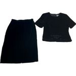 Jessica Howard Women's  Black Velvet Skirt Suit Size 4 Photo 9