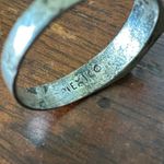 Vintage Mexican Sterling Silver Turquoise Bar Ring Size 6 Photo 2