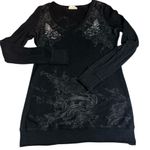 Miss Me Vintage Y2K MM Unplugged  Long Sleeve Rhinestone Wings Black Thermal L Photo 7