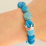 AGATE | Blue Striped Queen Beaded Bracelet Photo 4