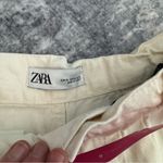 ZARA Like new  White denim pants Sz 4 Photo 3