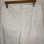 Good American Good Legs Straight White Jeans Raw Hem Ankle size 18 Plus Photo 3