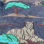 VTG Leather Tan Safari Elephant Animal Boho Jacket Coat Nature quaker factory M Size M Photo 14