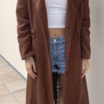 Vintage Brown Pea Coat Size XS Photo 0