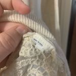 American Eagle AEO Cream Scoop Neck Lace Back Sweater S Photo 5