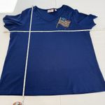Quacker Factory  Blue American Flag Rhinestone Short Sleeve Top Size 1X Photo 7