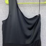 Truth & Fable Women's Formal Jumpsuit Solid Black Size Medium One Shoulder Photo 7