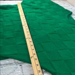 Green Textured Checkered Women's Sweater size Medium Oversized Batwing Sleeves Photo 9
