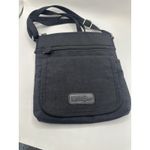 MultiSac Crossbody Purse Nylon and Faux Leather Several Compartments Black Photo 1