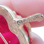 Sarah Coventry Ruby Red Cherry Brooch Pendant Charm Gold Tone Vintage Photo 2