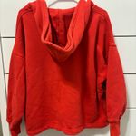 Good American  Red Lace Up Sweatshirt Photo 2