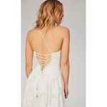 Free People FP Love To Love You Cutwork Dress White Open Strappy Lace-Up Corset Back Crochet Photo 3