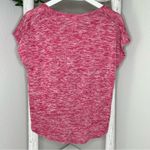 No Boundaries  Juniors Top Pink Heart‎ Embellished Tie Front Short Sleeve Photo 1