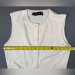 LIONESS Kourt Sleeveless Knit Vest Cream Color Button up, Size Medium New Photo 3