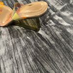 Good American Gold Open Toe Heels Size 10 Photo 4